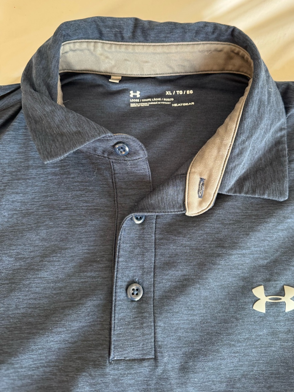 Under Armour Men's Blue Heather Polo Shirt